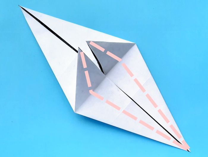 Origami Staartmees vogel vouwen