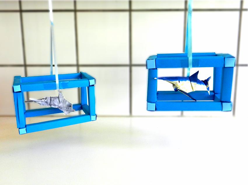 Paper Origami mini aquariums