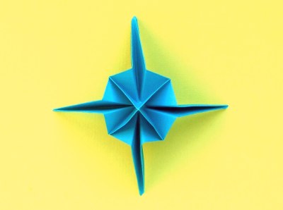 piece of a modular origami model