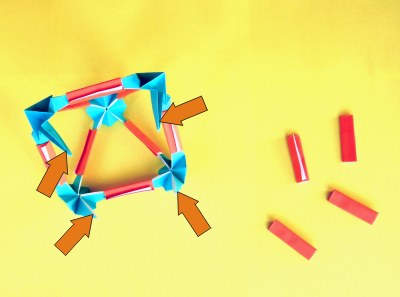 connecting the pieces of a modular origami model