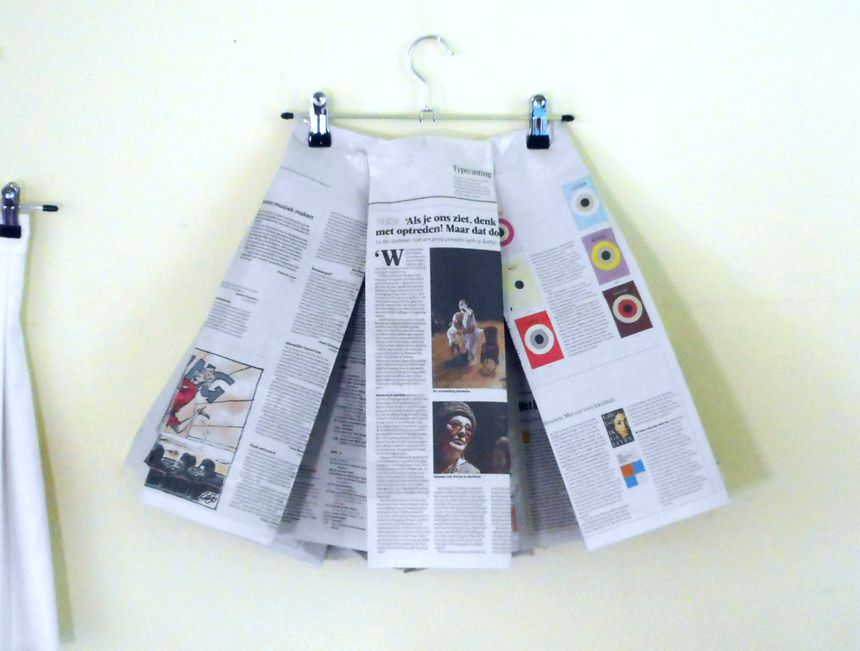 Newspaper Origami Skirt