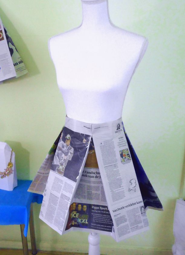 Newspaper Origami Skirt