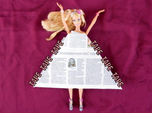 Fold a newspaper Origami dress