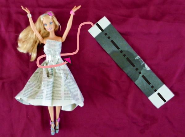 origami barbie doll