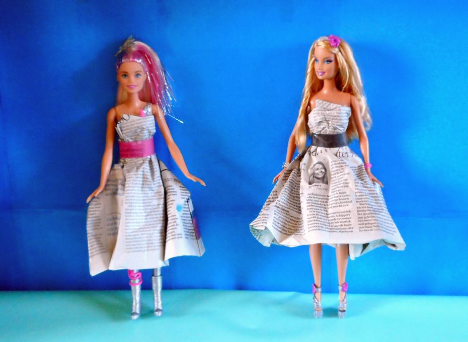 newspaper barbie doll