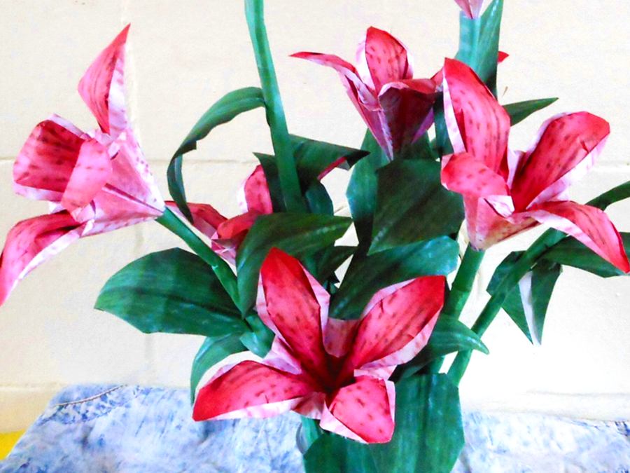 Origami Oriental Lilies