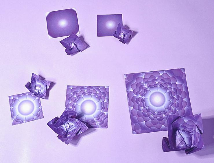 Origami bloemen papier