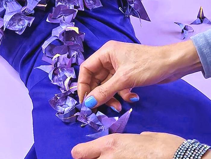 Origami bloemenjurk maken