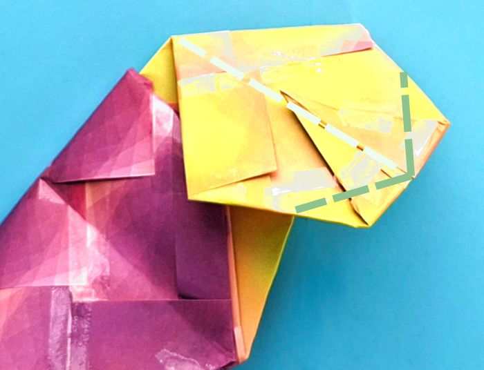 Origami Papegaai vouwen