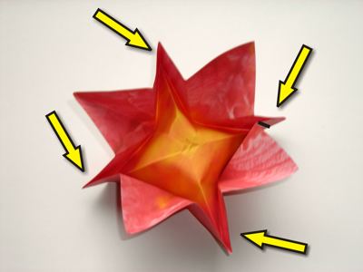 an origami flower