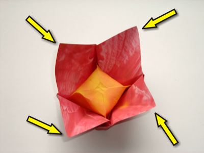 an origami flower