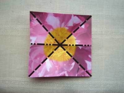 origami flower diagrams