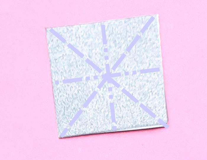 Make pink paper glitter flowers