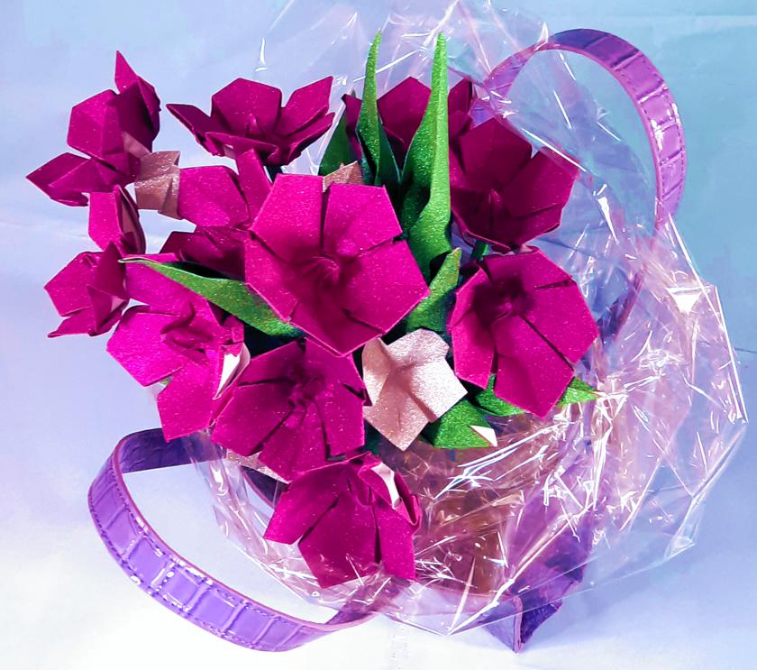 Pink Origami Flowers