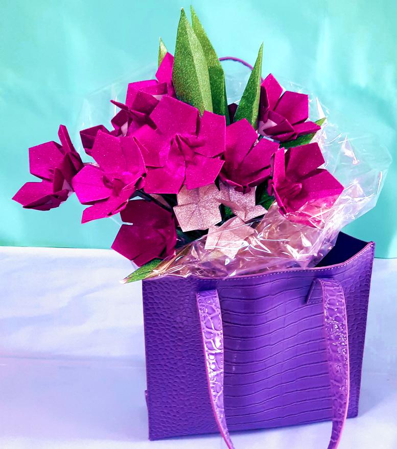 Pink Origami Flowers