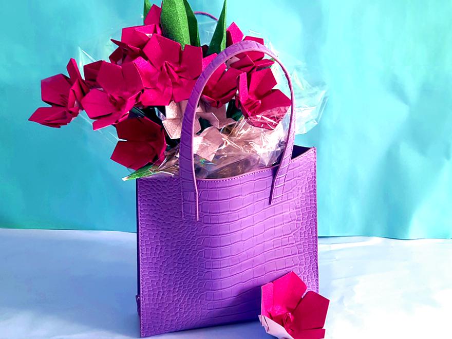 Pink Origami Flowers