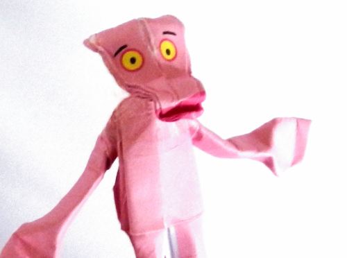 Origami Pink Panther