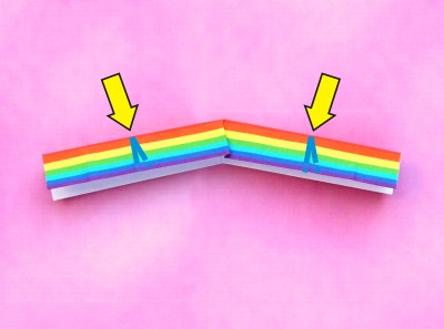how to fold an origami rainbow