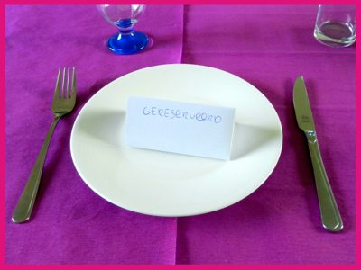 Reserved place card