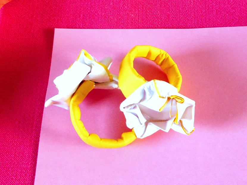 Origami flower rings