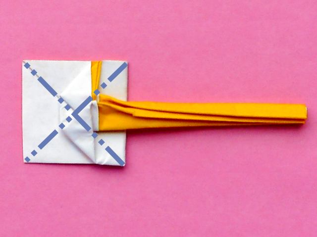 Origami ring met bloem vouwen
