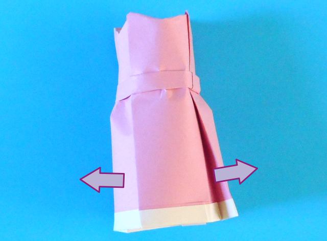 Origami jurkje vouwen