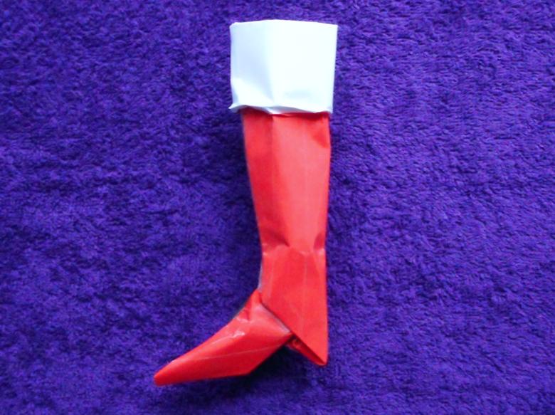 Origami Santa shoe