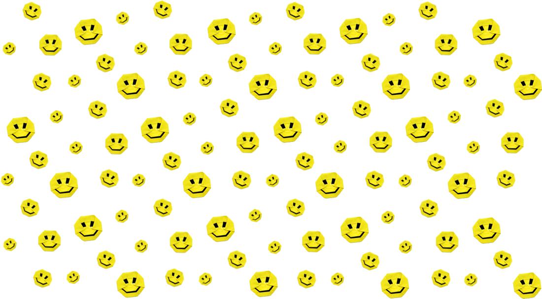 Smiley pattern on a white background