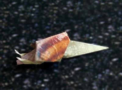 een origami slak