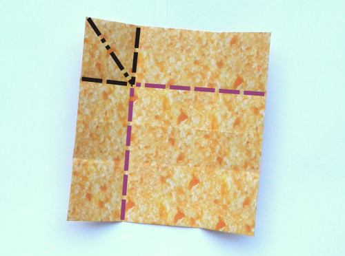 Origami sponge cake diagrams