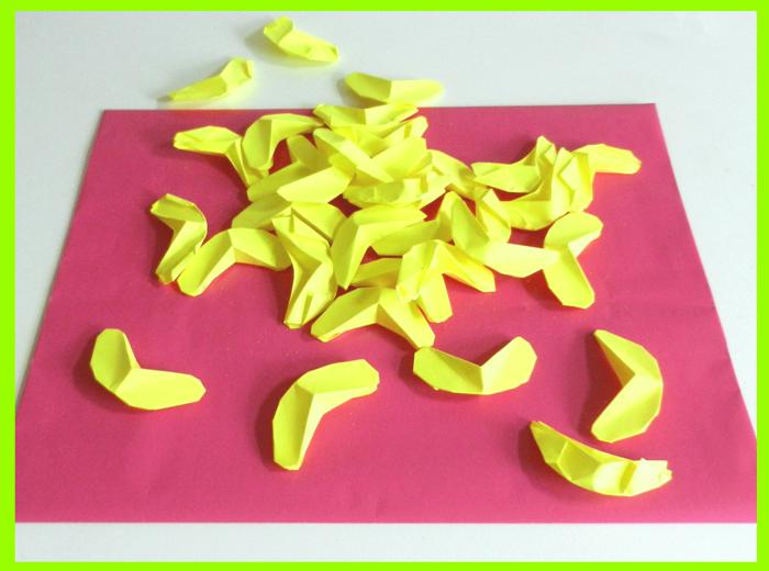 Origami banana candy