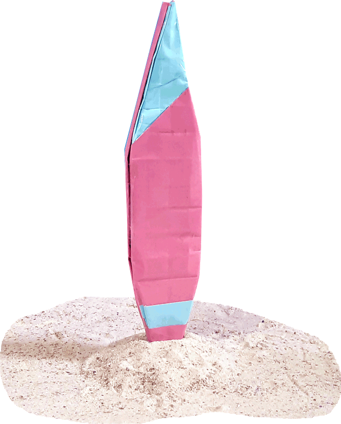 Origami surfplank Origami surfplank