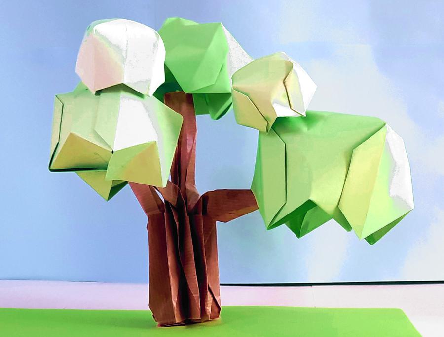 Miniatuur Origami Boom