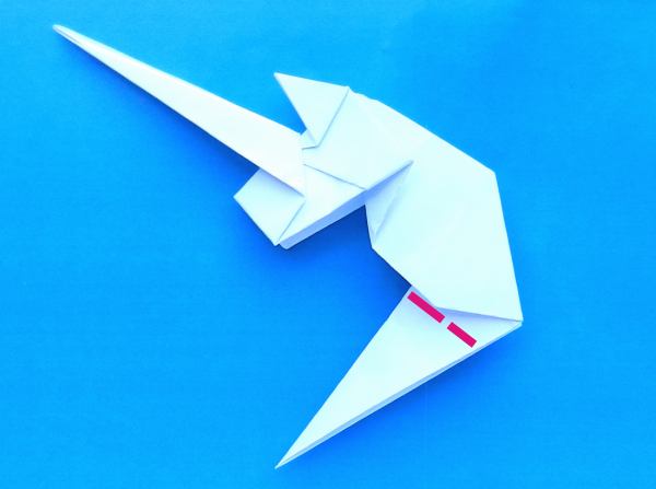 Origami Eenhoorn vouwen