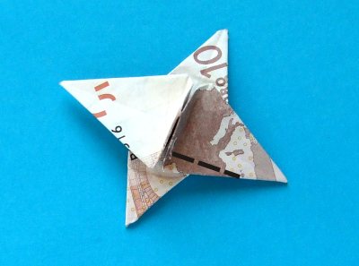 how to fold a money origami windmill