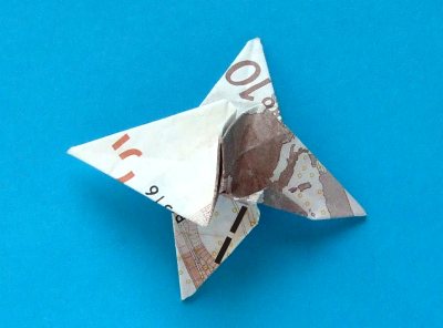 how to fold a money origami windmill