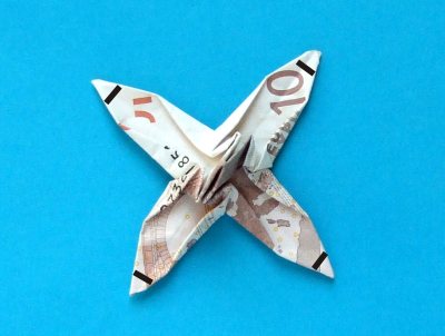 how to fold a money origami windmill