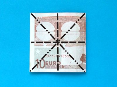 how to fold a money origami windmill