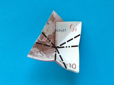 how to fold a money origami windmill