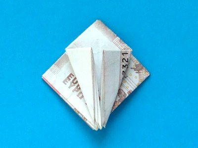 how to fold a money origami windmill