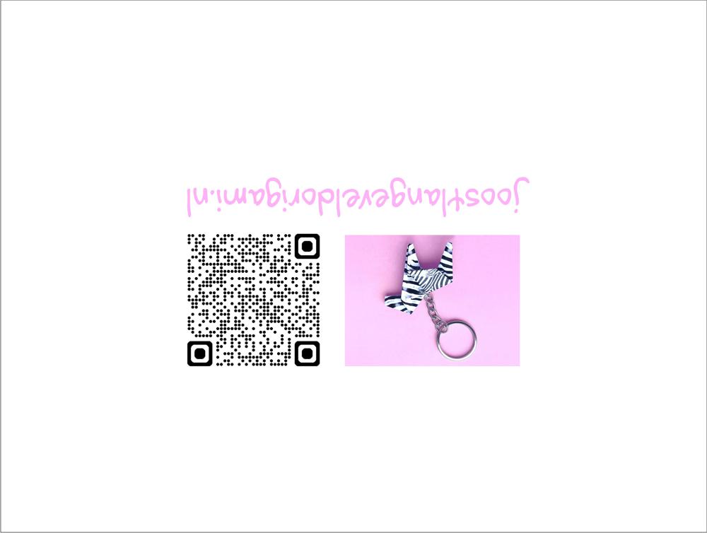 Origami Zebra greeting card