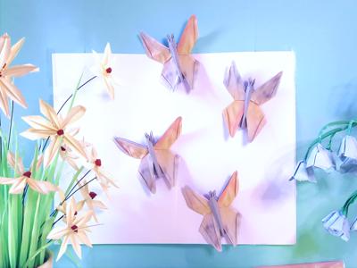 Origami butterflies