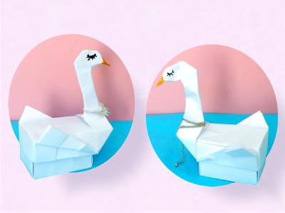 Origami Swan Boxes