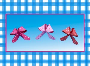 Card with cute polkadot origami bows