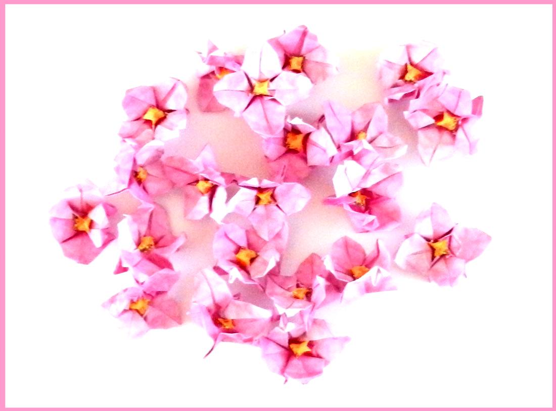 Bloemenkaartje met roze bloemetjes