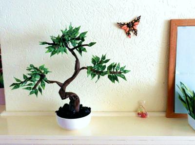 Bonsai boom van papier