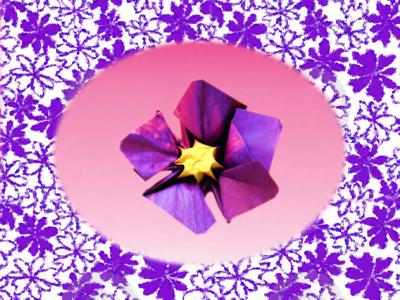 Origami Violet flower