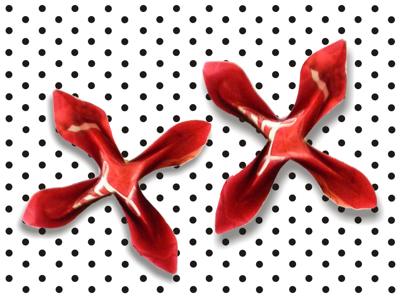Red Origami flowers