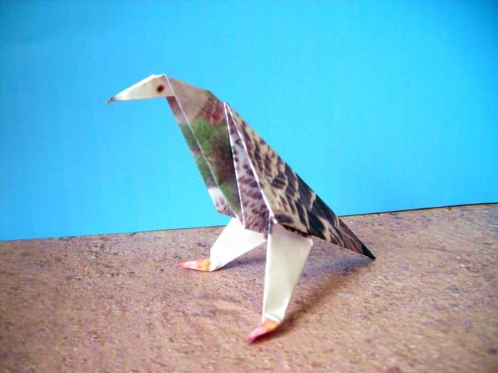 Card with an origami dove