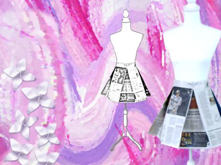 Newspaper Origami skirts Newspaper Origami skirts